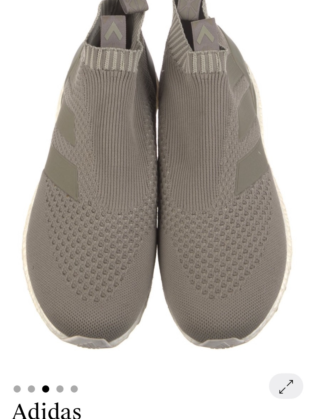 adidas Olive Taupe Slip-On Knit Sneakers size 11